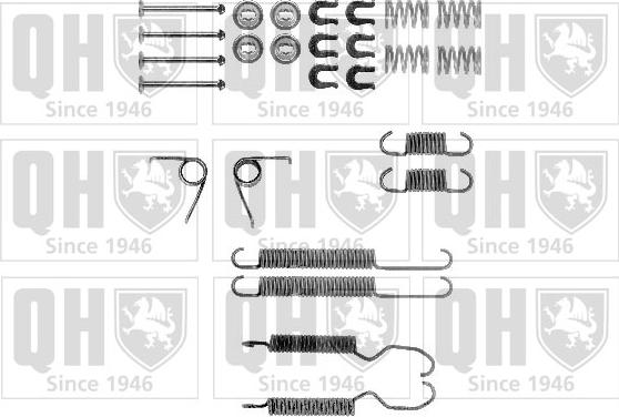 Quinton Hazell BFK349 - Kit d'accessoires, mâchoire de frein cwaw.fr