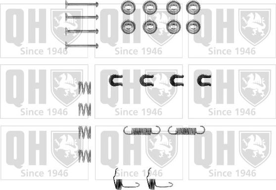 Quinton Hazell BFK344 - Kit d'accessoires, mâchoire de frein cwaw.fr