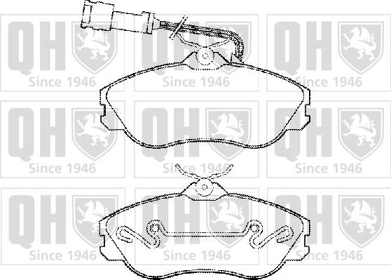 Quinton Hazell BP958 - Kit de plaquettes de frein, frein à disque cwaw.fr