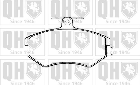 Quinton Hazell BP404 - Kit de plaquettes de frein, frein à disque cwaw.fr