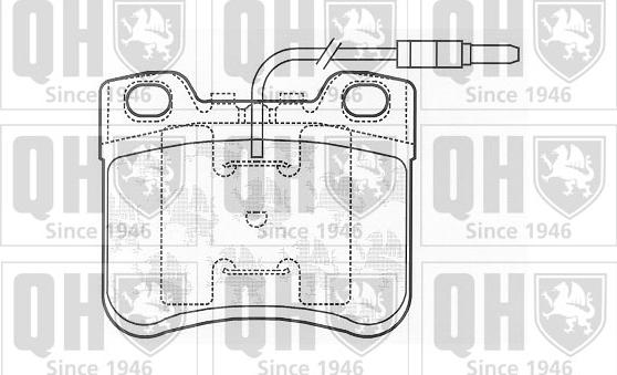 Quinton Hazell BP500 - Kit de plaquettes de frein, frein à disque cwaw.fr