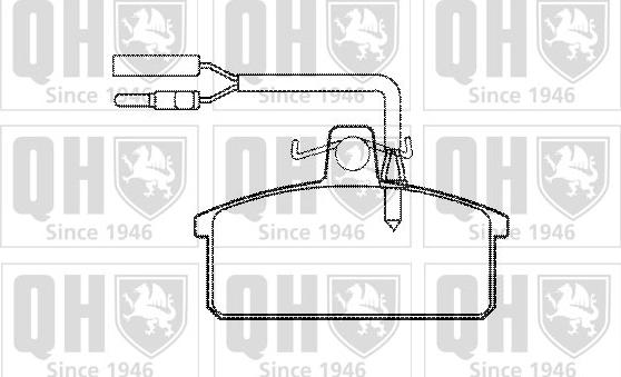 Quinton Hazell BP644 - Kit de plaquettes de frein, frein à disque cwaw.fr