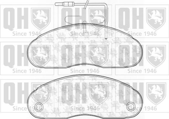 Quinton Hazell BP657 - Kit de plaquettes de frein, frein à disque cwaw.fr