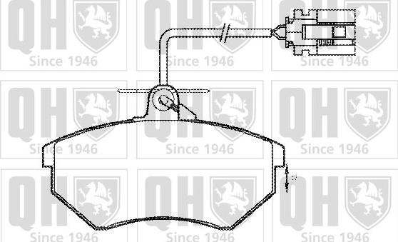 Quinton Hazell BP608 - Kit de plaquettes de frein, frein à disque cwaw.fr