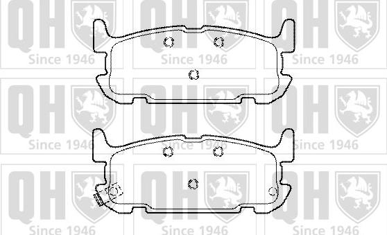 Quinton Hazell BP1490 - Kit de plaquettes de frein, frein à disque cwaw.fr