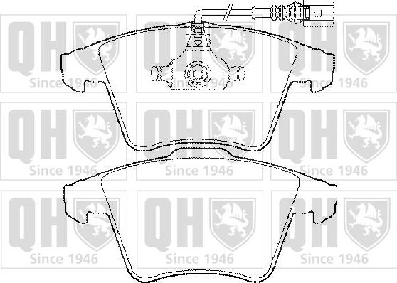 Quinton Hazell BP1456 - Kit de plaquettes de frein, frein à disque cwaw.fr