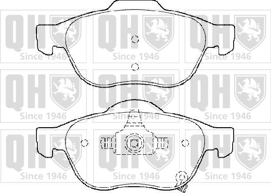 Quinton Hazell BP1458 - Kit de plaquettes de frein, frein à disque cwaw.fr