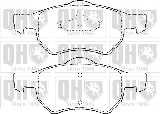 Quinton Hazell BP1468 - Kit de plaquettes de frein, frein à disque cwaw.fr