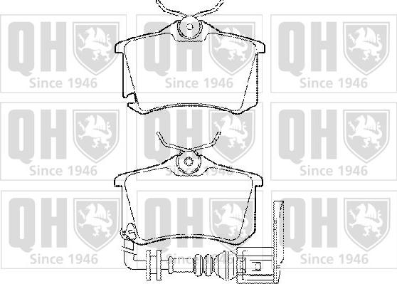 Quinton Hazell BP1417 - Kit de plaquettes de frein, frein à disque cwaw.fr