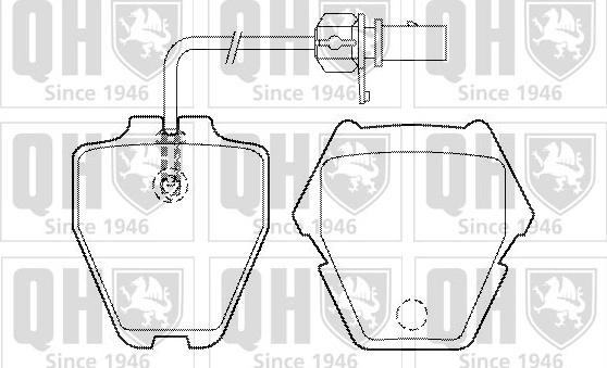 Quinton Hazell BP1488 - Kit de plaquettes de frein, frein à disque cwaw.fr