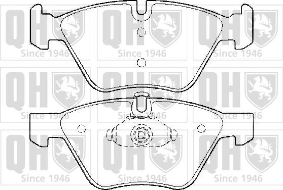 Quinton Hazell BP1424 - Kit de plaquettes de frein, frein à disque cwaw.fr