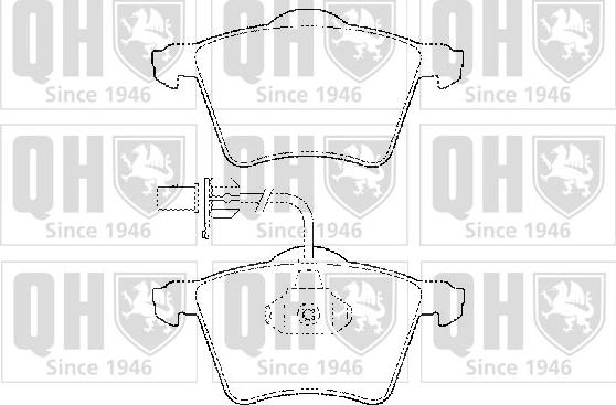 Quinton Hazell BP1428 - Kit de plaquettes de frein, frein à disque cwaw.fr