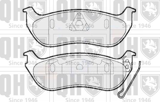 Quinton Hazell BP1500 - Kit de plaquettes de frein, frein à disque cwaw.fr