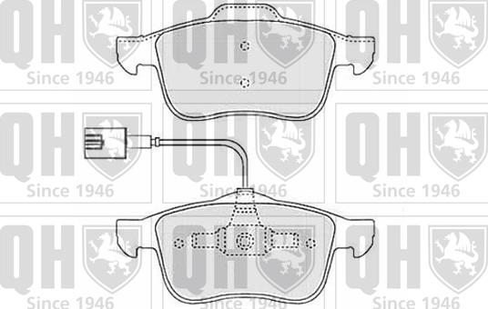 Quinton Hazell BP1502 - Kit de plaquettes de frein, frein à disque cwaw.fr