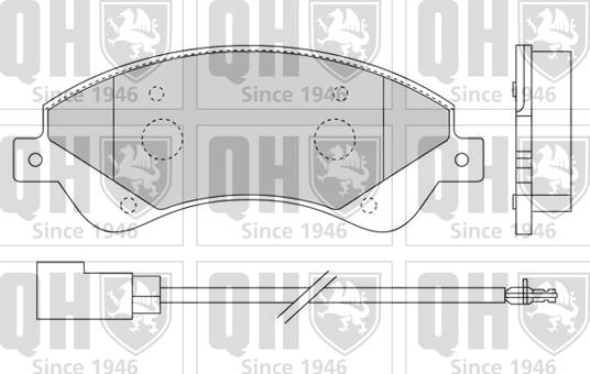 Quinton Hazell BP1529 - Kit de plaquettes de frein, frein à disque cwaw.fr