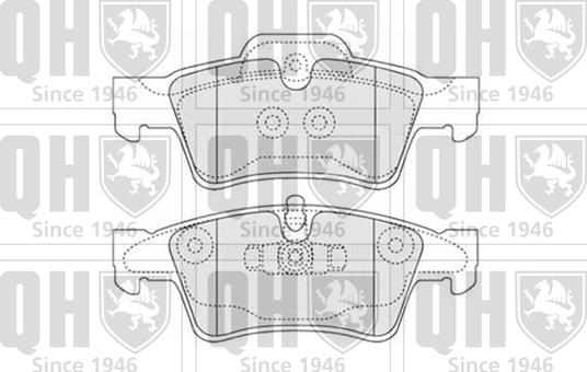 Quinton Hazell BP1525 - Kit de plaquettes de frein, frein à disque cwaw.fr