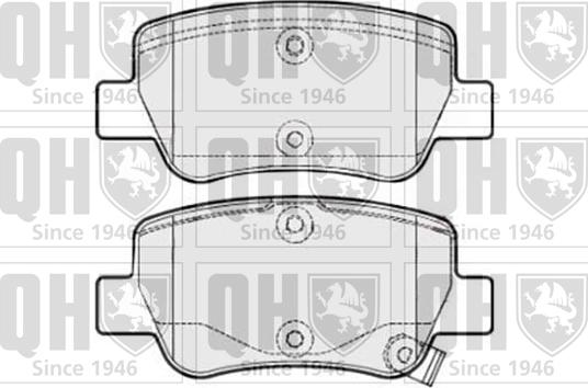 Quinton Hazell BP1680 - Kit de plaquettes de frein, frein à disque cwaw.fr