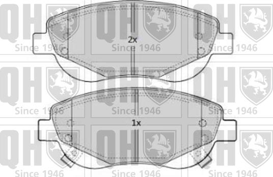 Quinton Hazell BP1683 - Kit de plaquettes de frein, frein à disque cwaw.fr