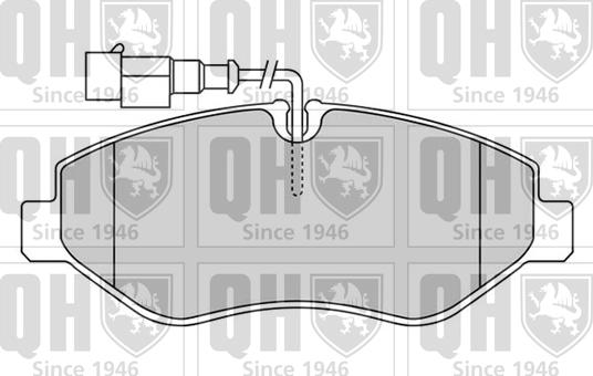 Quinton Hazell BP1624 - Kit de plaquettes de frein, frein à disque cwaw.fr