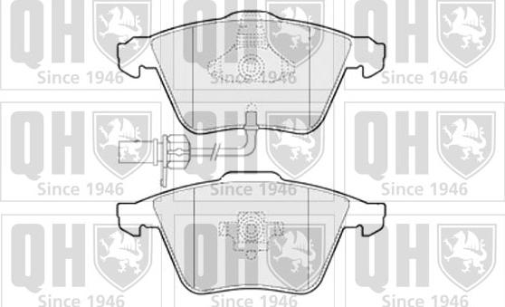 Quinton Hazell BP1678 - Kit de plaquettes de frein, frein à disque cwaw.fr