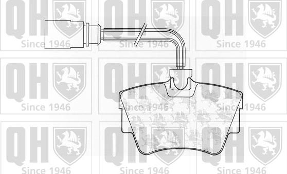 Quinton Hazell BP1050 - Kit de plaquettes de frein, frein à disque cwaw.fr