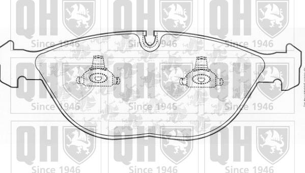 Quinton Hazell BP1053 - Kit de plaquettes de frein, frein à disque cwaw.fr