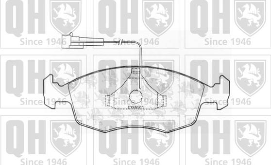 Quinton Hazell BP1002 - Kit de plaquettes de frein, frein à disque cwaw.fr