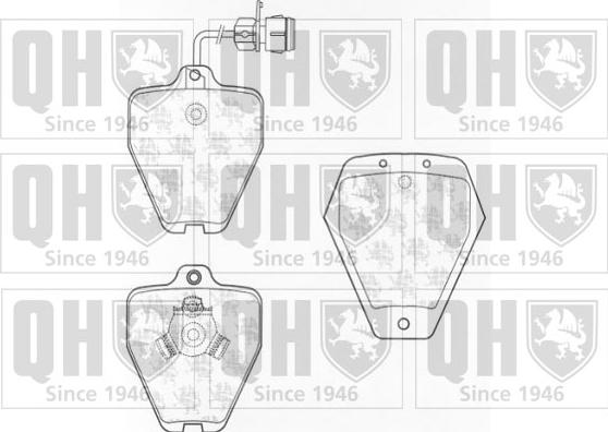 Quinton Hazell BP1037 - Kit de plaquettes de frein, frein à disque cwaw.fr