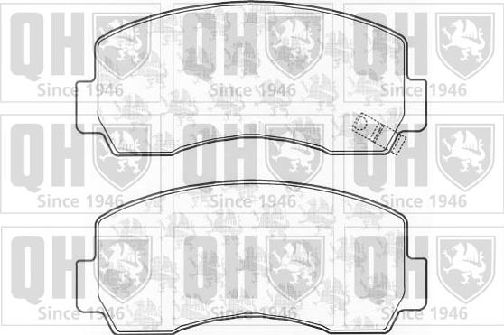 Quinton Hazell BP1165 - Kit de plaquettes de frein, frein à disque cwaw.fr