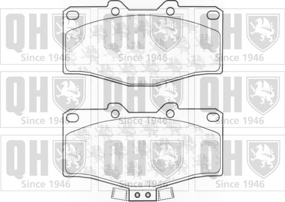 Quinton Hazell BP1160 - Kit de plaquettes de frein, frein à disque cwaw.fr