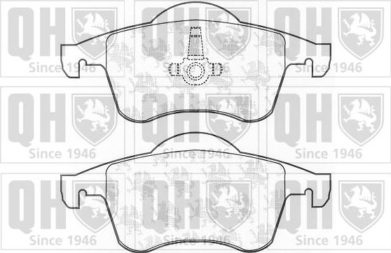 Quinton Hazell BP1104 - Kit de plaquettes de frein, frein à disque cwaw.fr