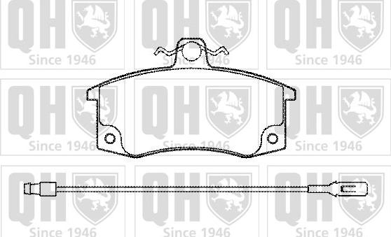 Quinton Hazell BP1185 - Kit de plaquettes de frein, frein à disque cwaw.fr