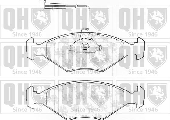 Quinton Hazell BP1124 - Kit de plaquettes de frein, frein à disque cwaw.fr