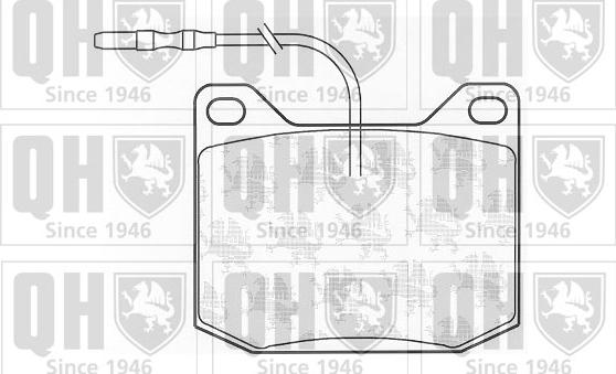 Quinton Hazell BP112 - Kit de plaquettes de frein, frein à disque cwaw.fr