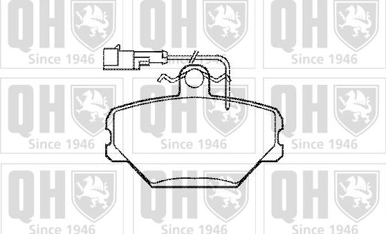 Quinton Hazell BP1174 - Kit de plaquettes de frein, frein à disque cwaw.fr