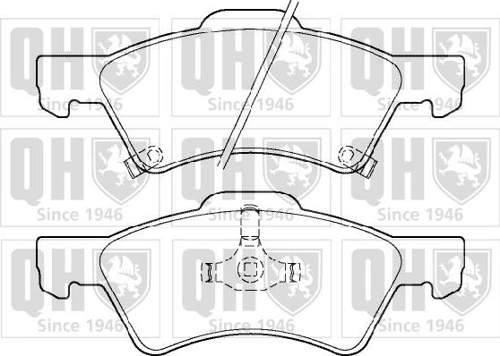 Quinton Hazell BP1345 - Kit de plaquettes de frein, frein à disque cwaw.fr