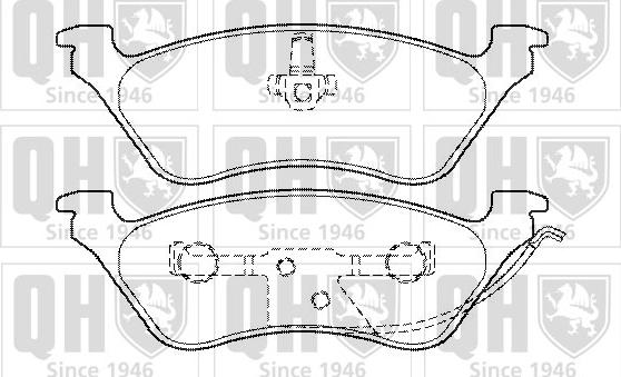 Quinton Hazell BP1346 - Kit de plaquettes de frein, frein à disque cwaw.fr