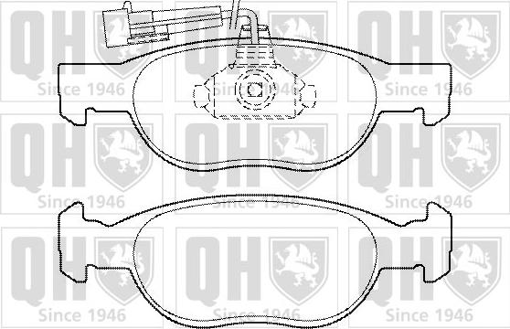 Quinton Hazell BP1340 - Kit de plaquettes de frein, frein à disque cwaw.fr