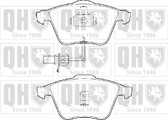 Quinton Hazell BP1356 - Kit de plaquettes de frein, frein à disque cwaw.fr