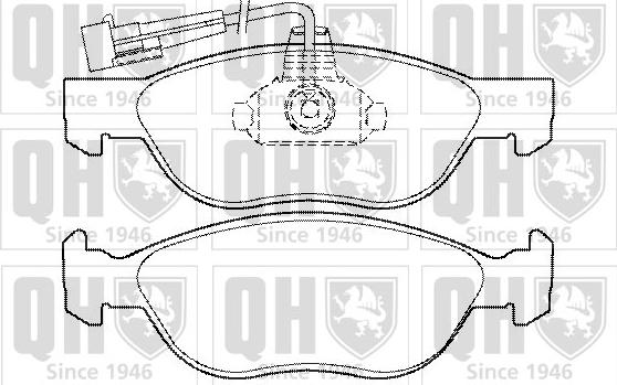 Quinton Hazell BP1353 - Kit de plaquettes de frein, frein à disque cwaw.fr