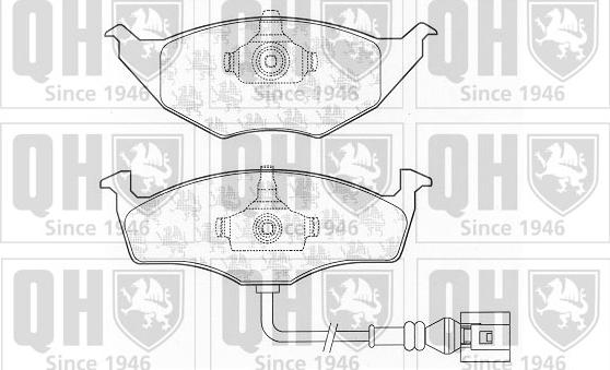 Quinton Hazell BP1300 - Kit de plaquettes de frein, frein à disque cwaw.fr