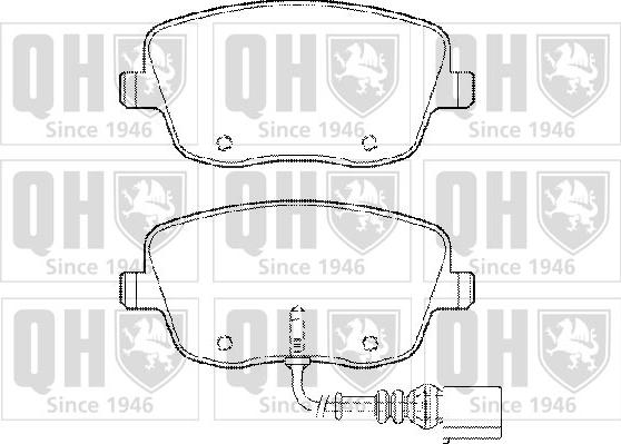 Quinton Hazell BP1370 - Kit de plaquettes de frein, frein à disque cwaw.fr