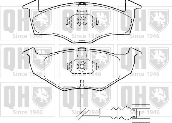 Quinton Hazell BP1372 - Kit de plaquettes de frein, frein à disque cwaw.fr