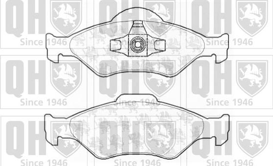 Quinton Hazell BP1260 - Kit de plaquettes de frein, frein à disque cwaw.fr