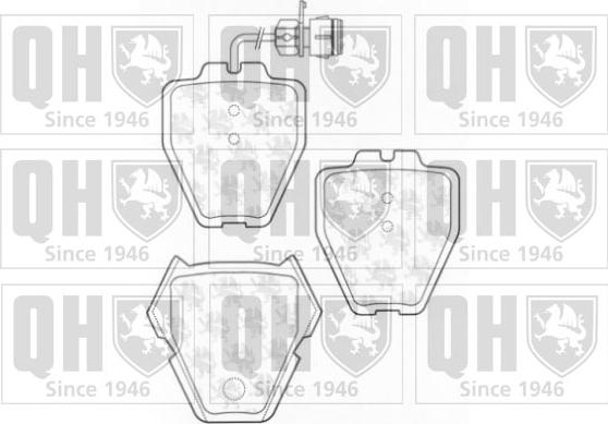 Quinton Hazell BP1268 - Kit de plaquettes de frein, frein à disque cwaw.fr