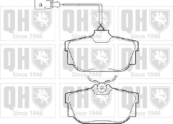 Quinton Hazell BP1285 - Kit de plaquettes de frein, frein à disque cwaw.fr