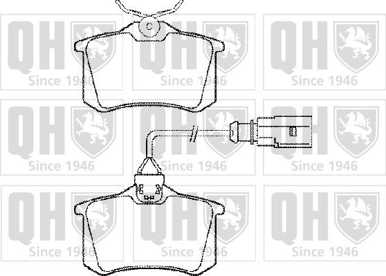 Quinton Hazell BP1280 - Kit de plaquettes de frein, frein à disque cwaw.fr