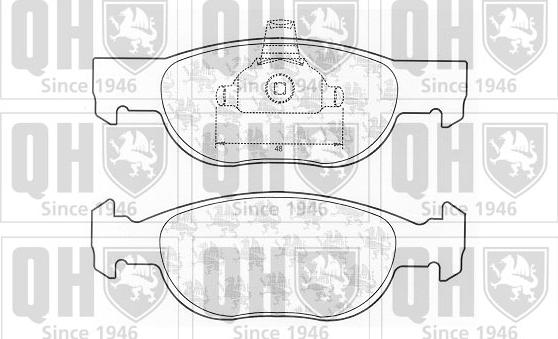 Quinton Hazell BP1236 - Kit de plaquettes de frein, frein à disque cwaw.fr