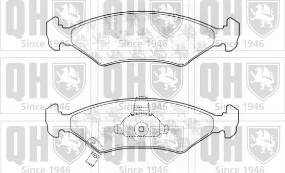 Quinton Hazell BP1225 - Kit de plaquettes de frein, frein à disque cwaw.fr