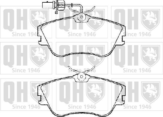 Quinton Hazell BP1275 - Kit de plaquettes de frein, frein à disque cwaw.fr